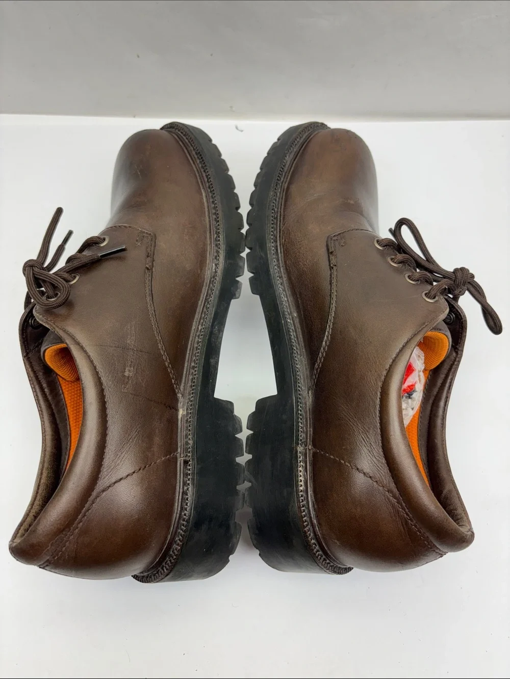 Eddie Bauer Men's Brown Leather Lace-Up Casual Shoes, SZ 10 M, box 46